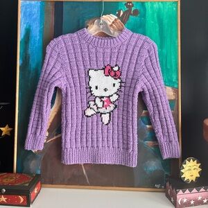 Handmade Charming Hello Kitty Lilac Sweater XS
